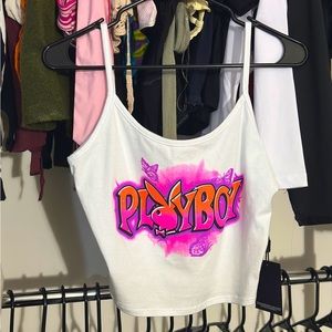Brand new playboy bedazzled white tank. Never worn new with tags!Offers accepted